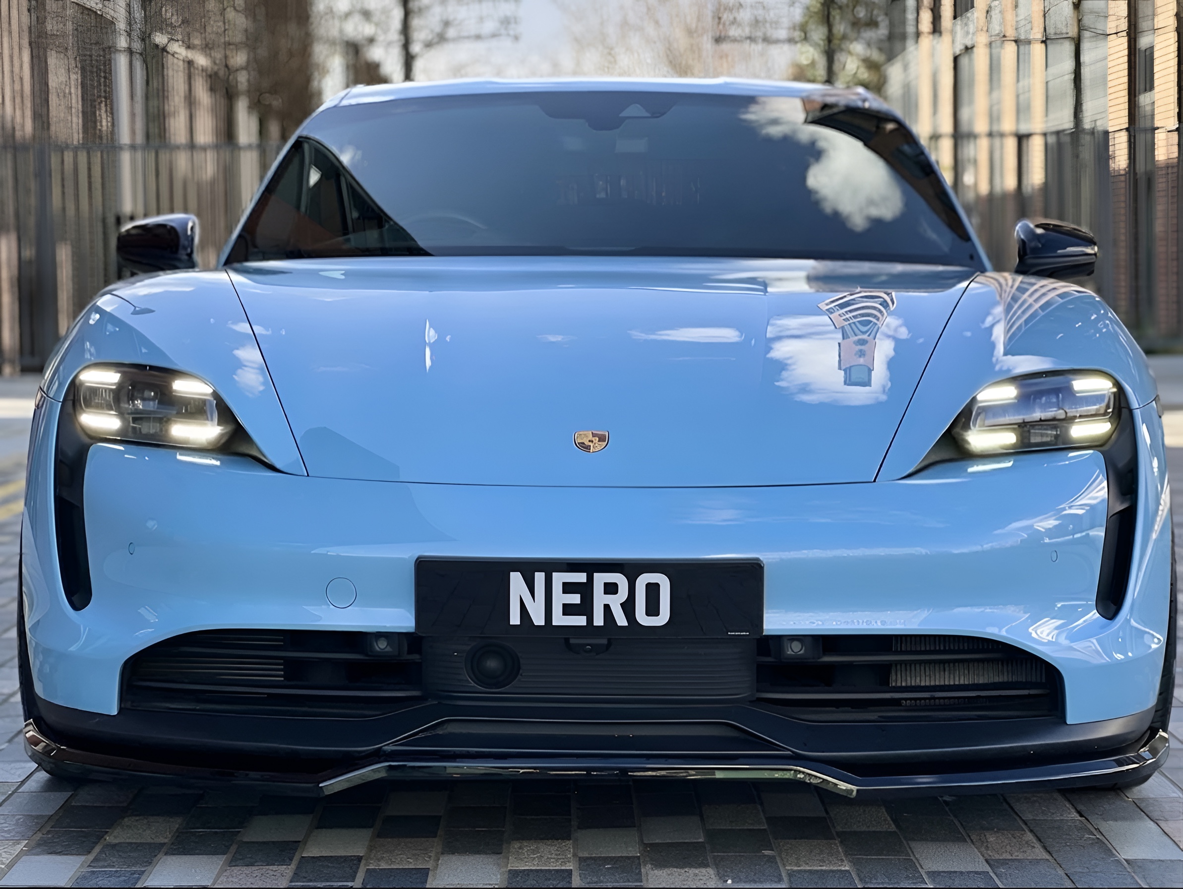 Tiffany Blue Porsche Taycan by NERO